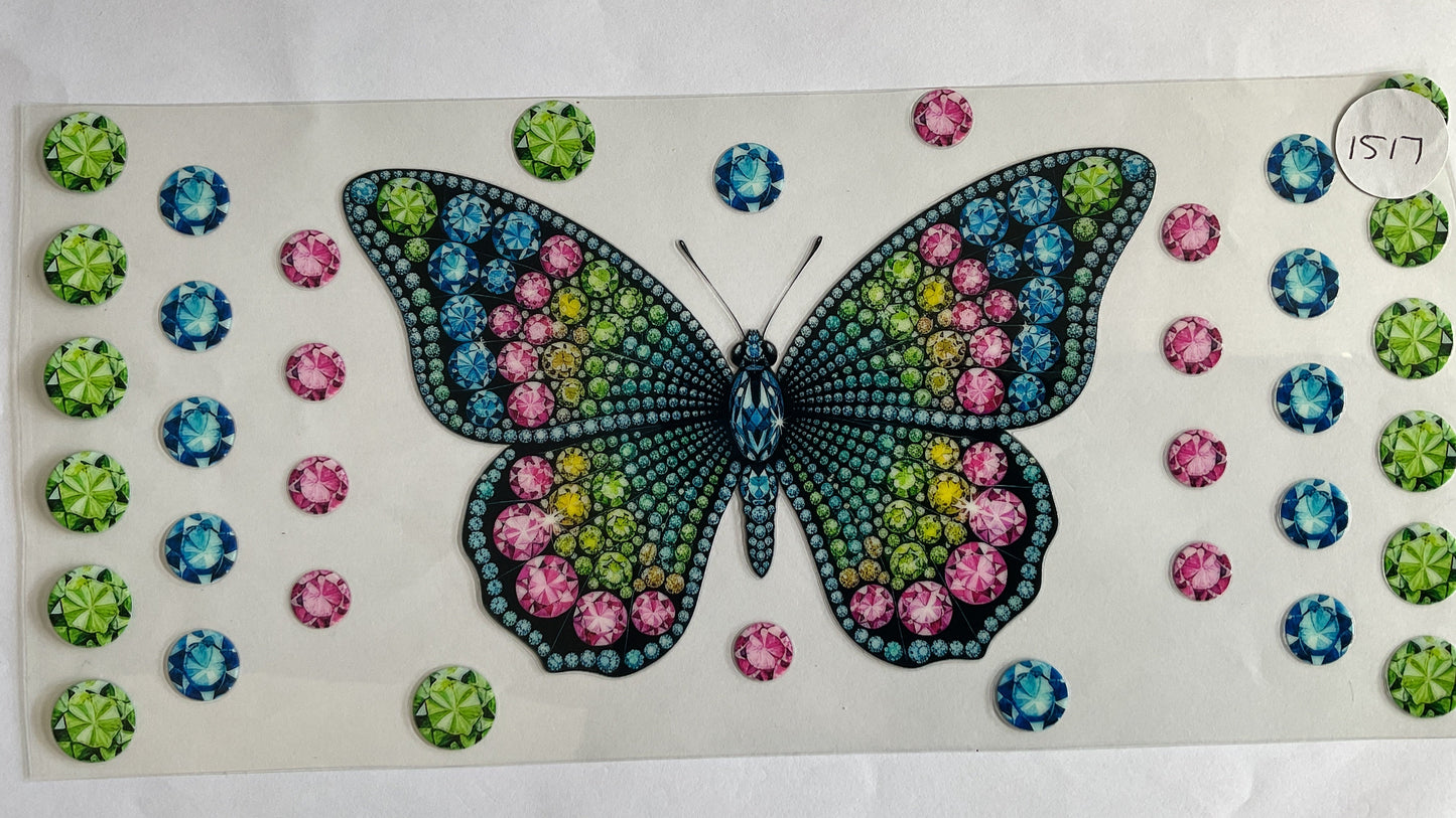 #1517 - Gemstone Butterfly  - UV DTF