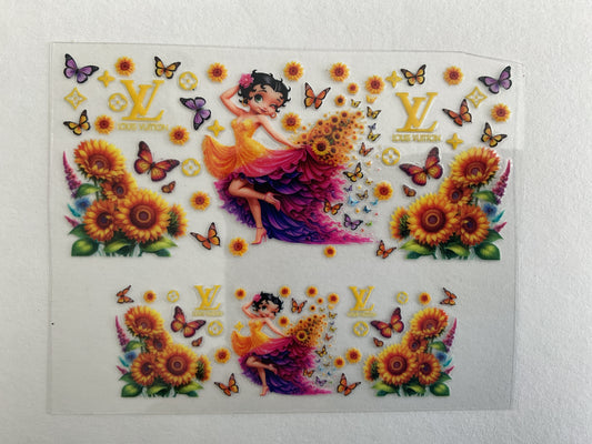 LV Betty Sunflowers - Tumbler Keychain Wrap