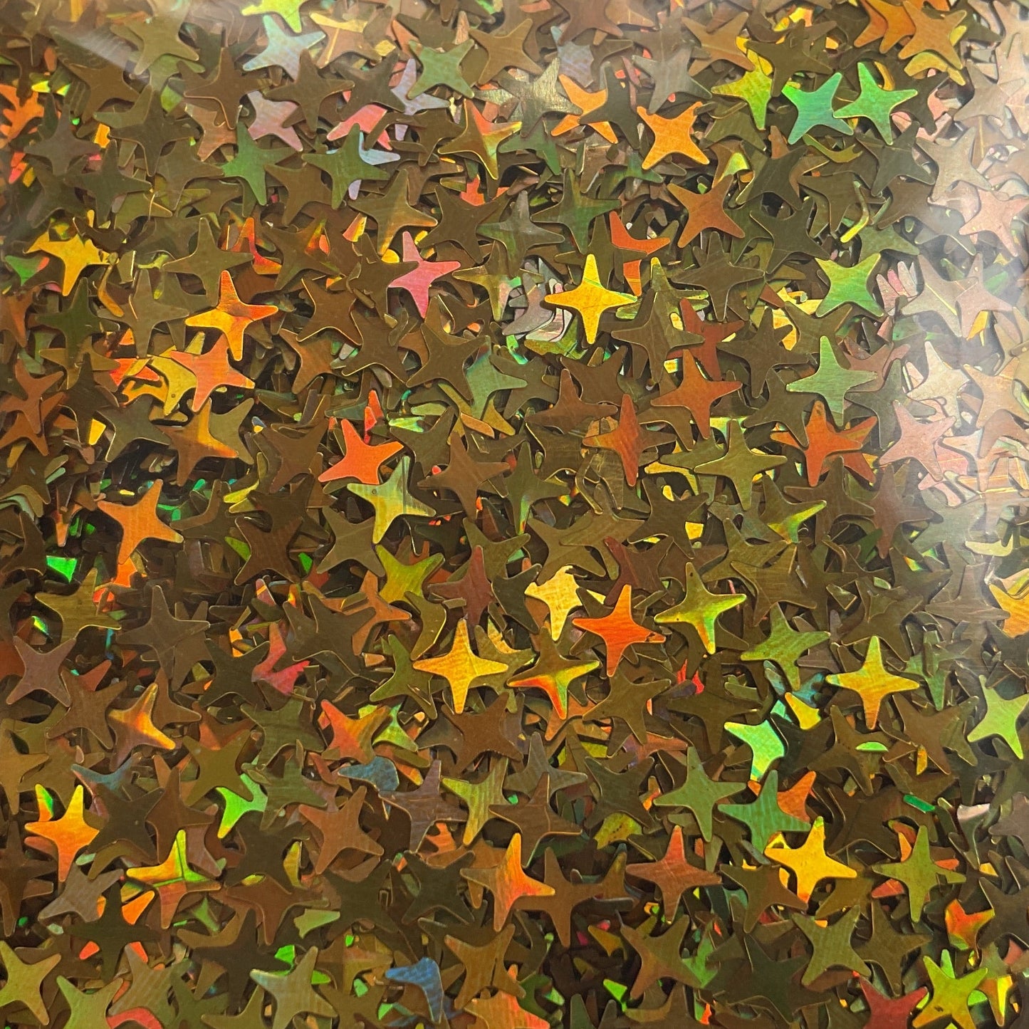 Mini Gold Holographic Stars - Glitter Shapes