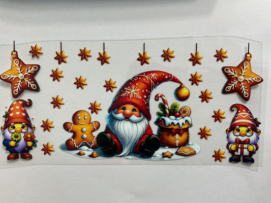 113C - Christmas Gingerbread Gnome - Tumbler Wrap