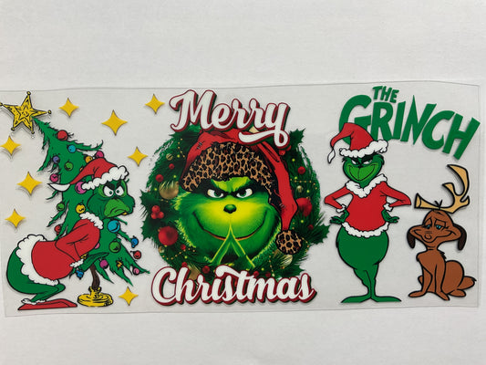 101C - Green Guy Merry Christmas  - Tumbler Wrap