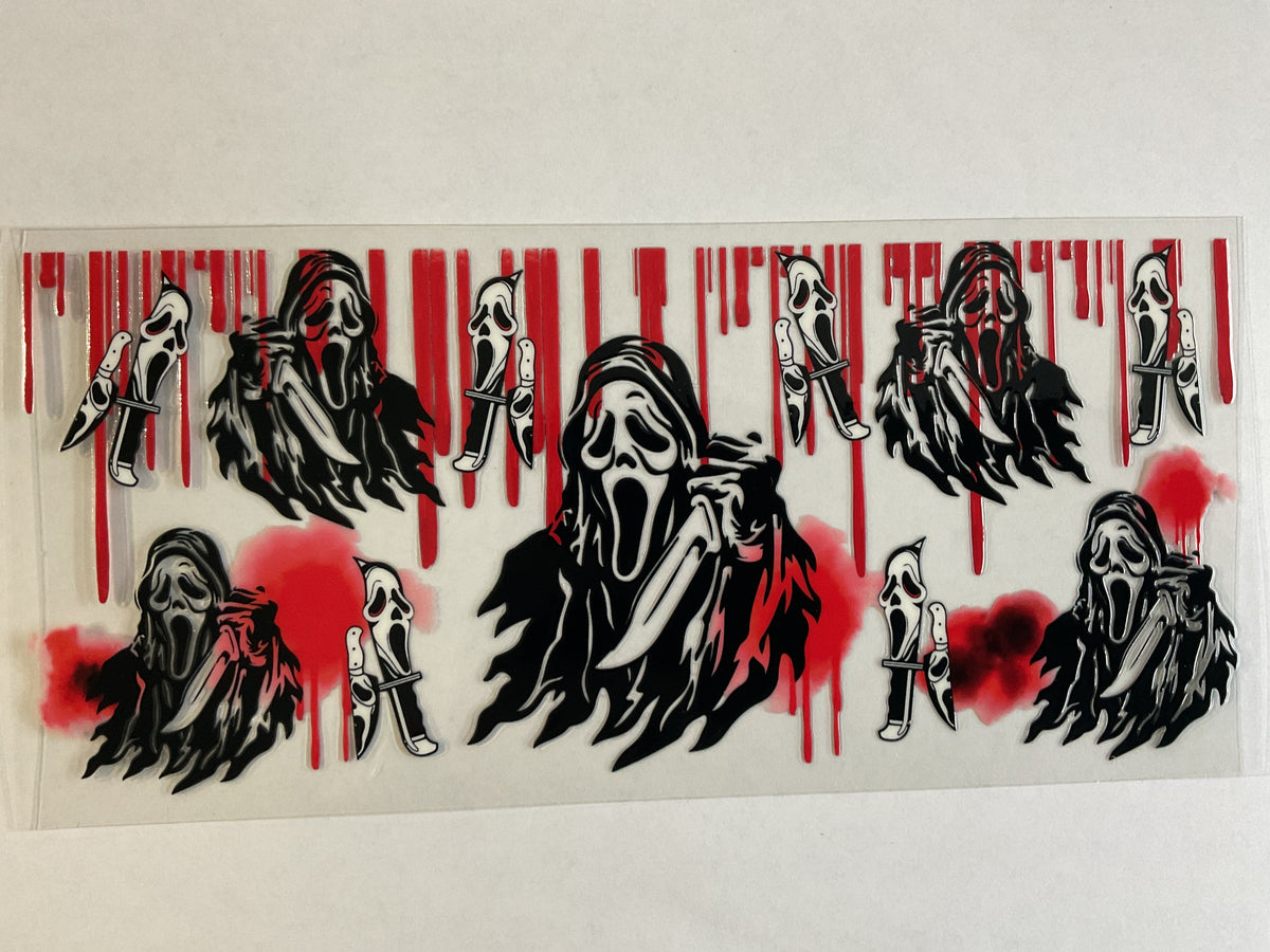 45H - Halloween Ghost Blood Drips - UV DTF