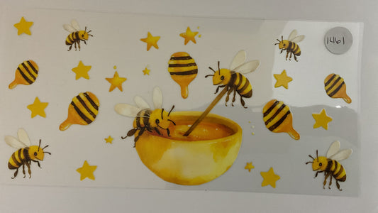 #1461 - Honey Bees - UV DTF