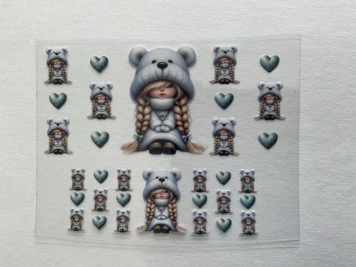 White Bear Girl - UV DTF