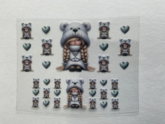 White Bear Girl - UV DTF