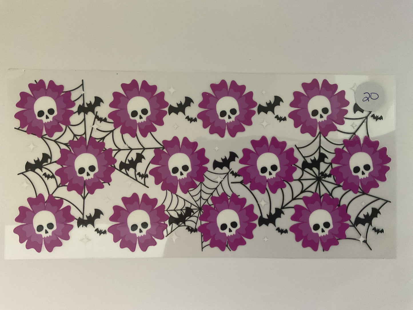#20H - Purple Skulls - UV DTF