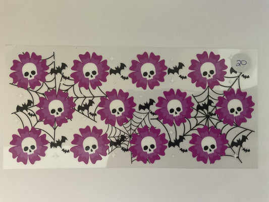 69H - Purple Skulls - UV DTF
