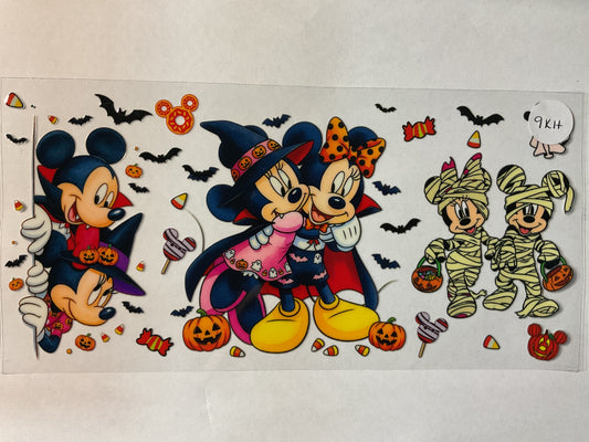 9KH - Mouse Couple Halloween Mummies - UV DTF