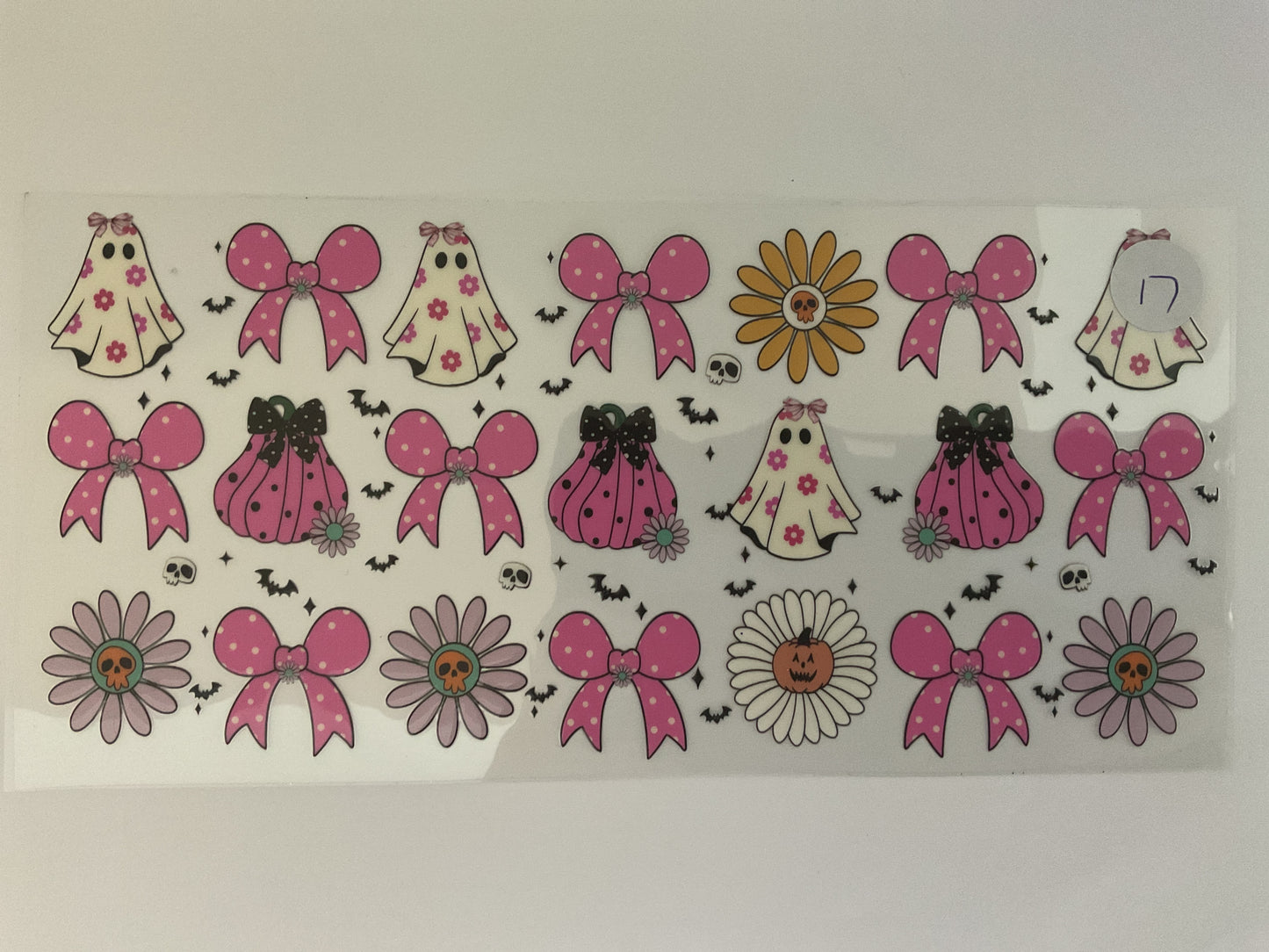 #17H - Ghosts with Pink Bows - UV DTF