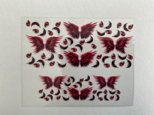 Red Gem Wings - Tumbler Keychain Wrap