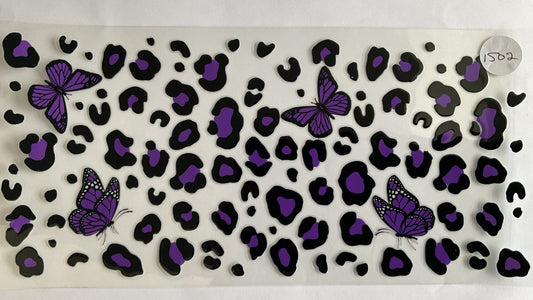 #1502 - Purple Leopard Butterflies - UV DTF