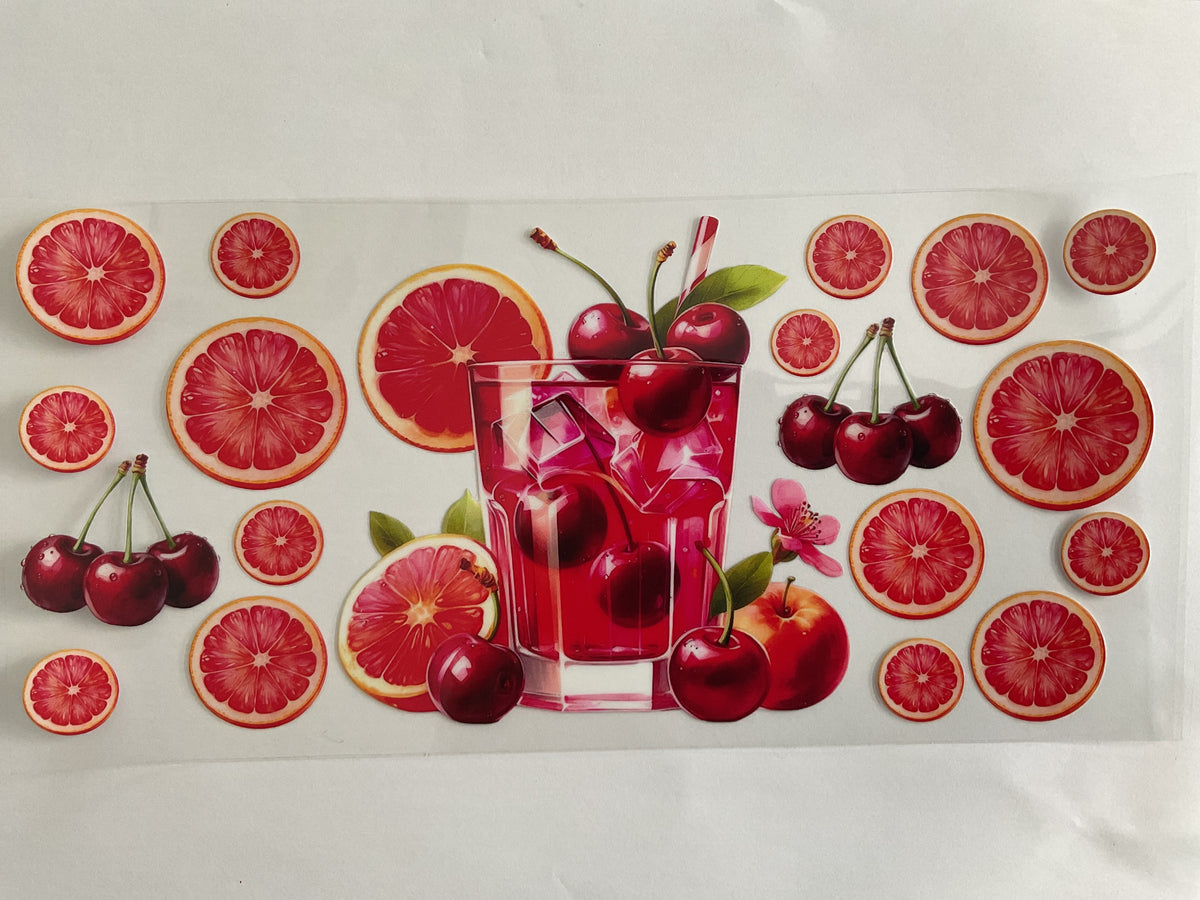 Cherry Grapefruit Drink - UV DTF