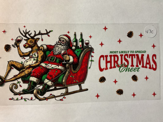 47C - Santa Sleigh - UV DTF