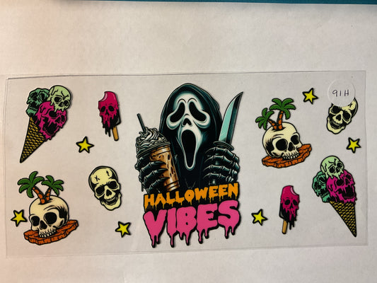 91H - Halloween Vibes Ghost - UV DTF