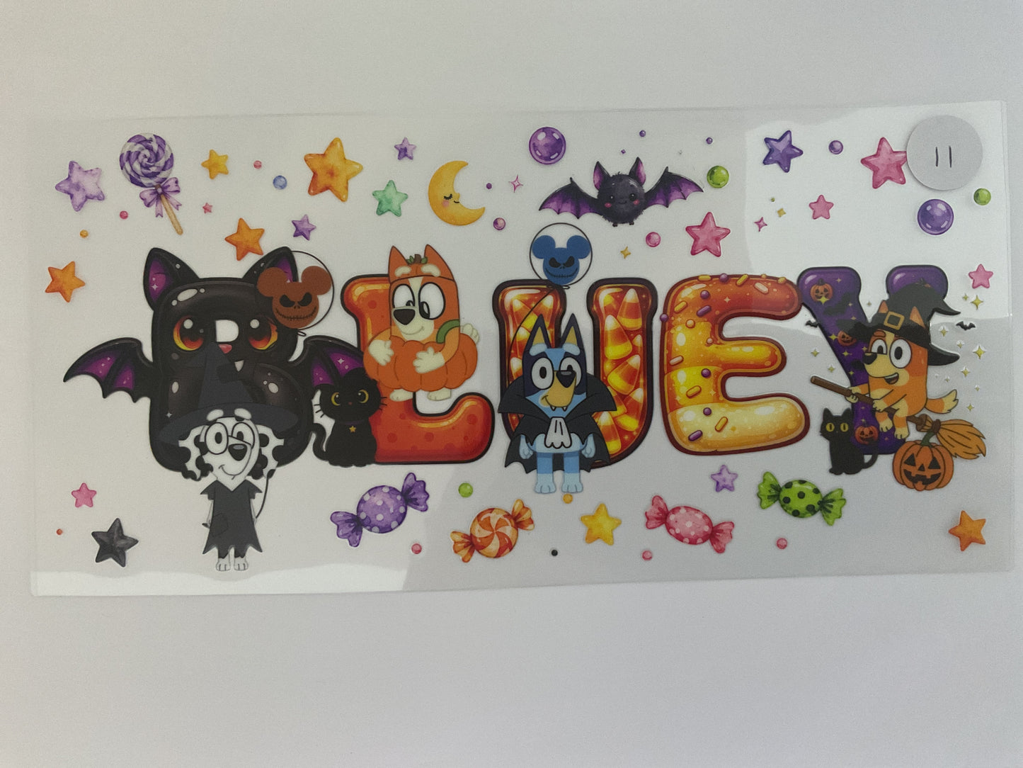 #11H - Blue Dog Halloween - UV DTF