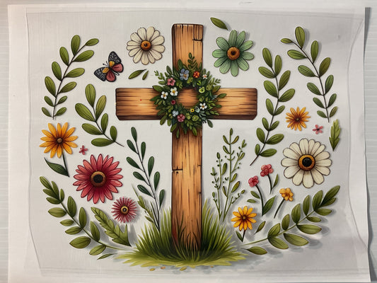 Wood Cross - 20oz UV DTF