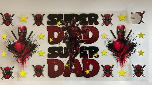 #347 - Super Dad - UV DTF Tumbler Wraps