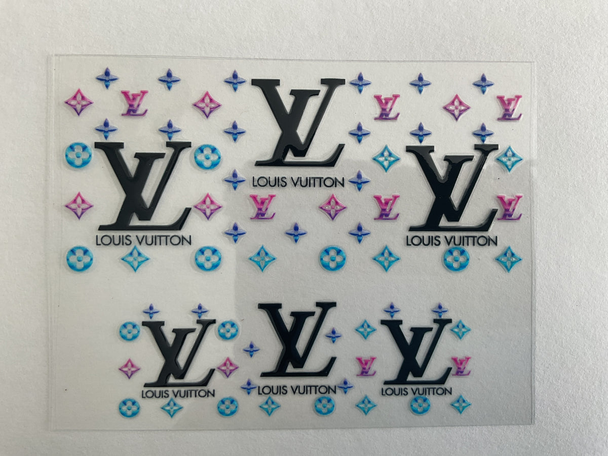 LV Black Pink Blue - Tumbler Keychain Wrap
