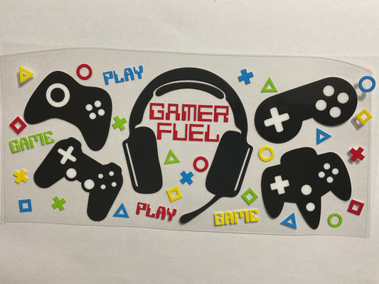 Gamer Fuel Red - UV DTF Tumbler Wrap