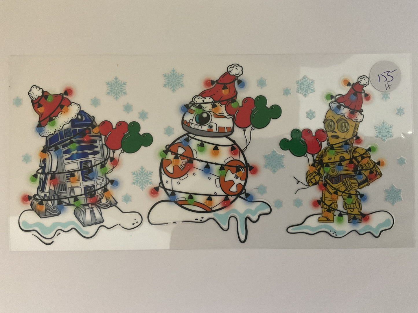 #155H - Robot Christmas - UV DTF
