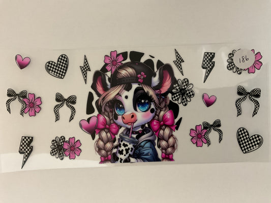 #186 - Cow - UV DTF