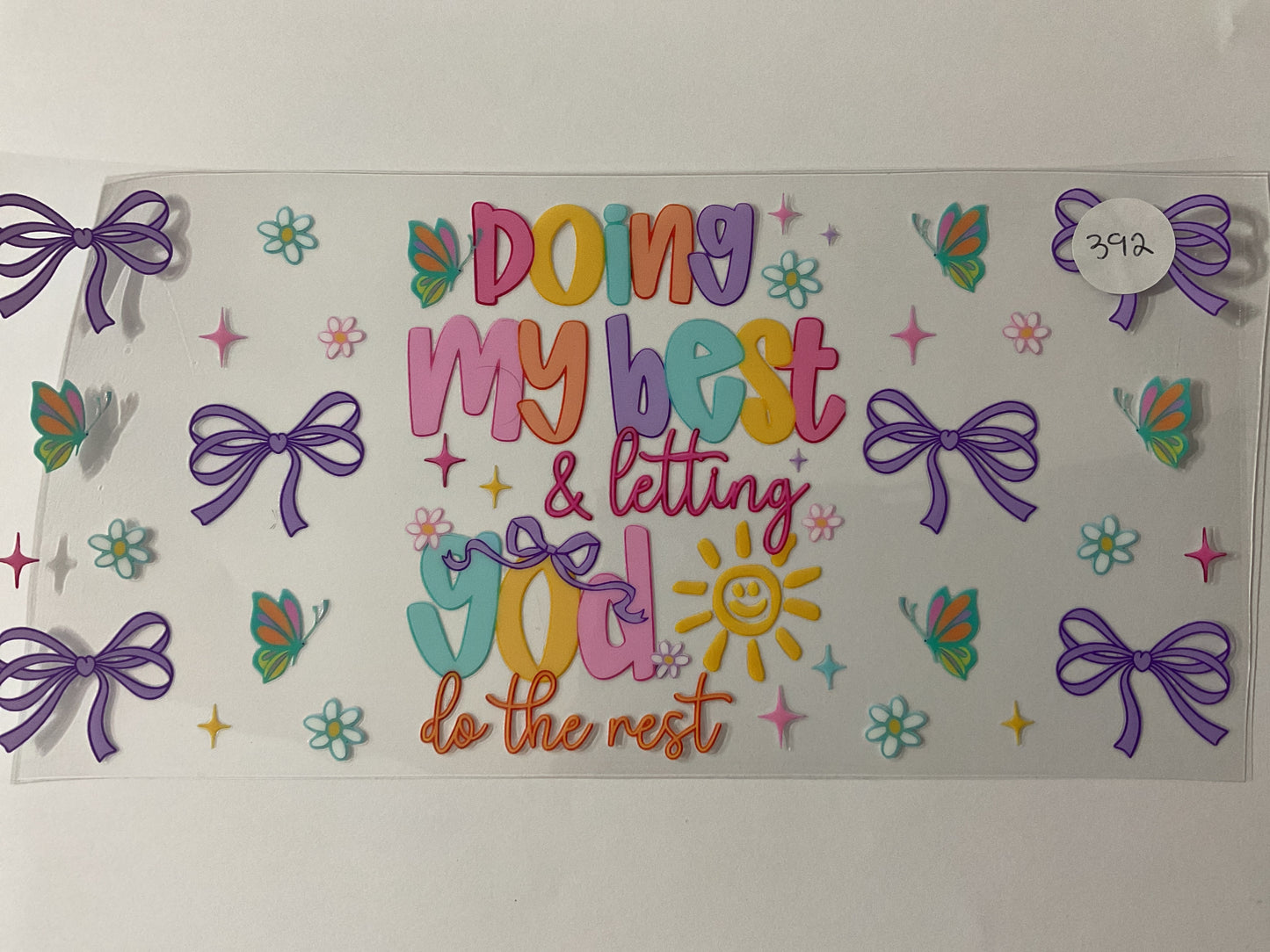 #392 - UV DTF Tumbler Wrap
