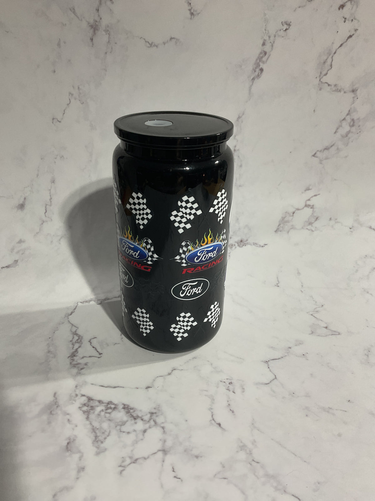 16oz Car - Black Premade NON-Snow Globe Tumbler