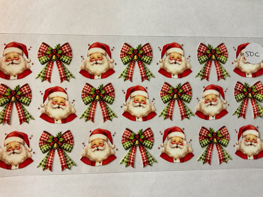50C - Santa & Bows - UV DTF