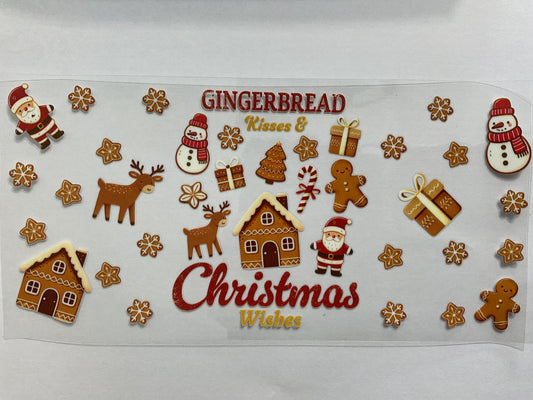 33C - Gingerbread Kisses & Christmas Wishes - Tumbler Wrap
