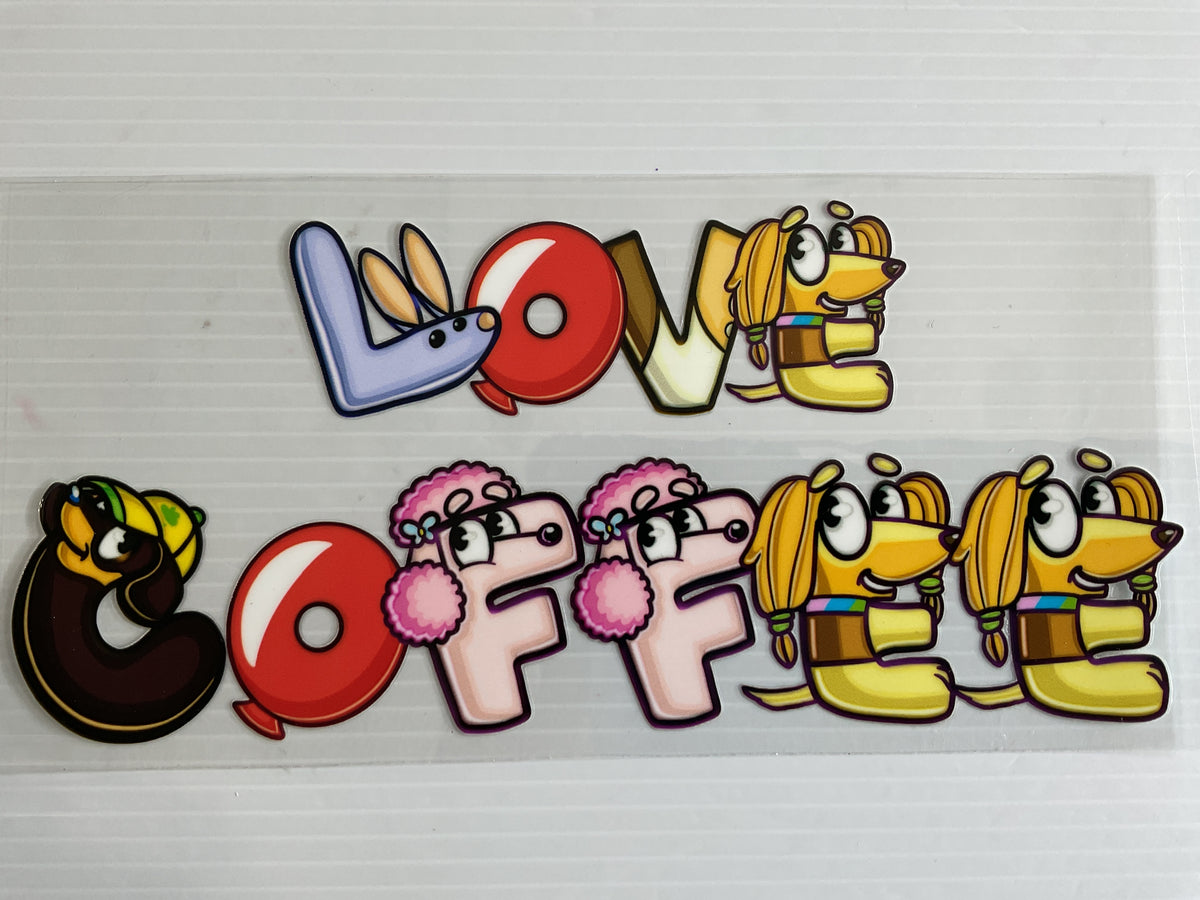 Animal Love Coffee Letters