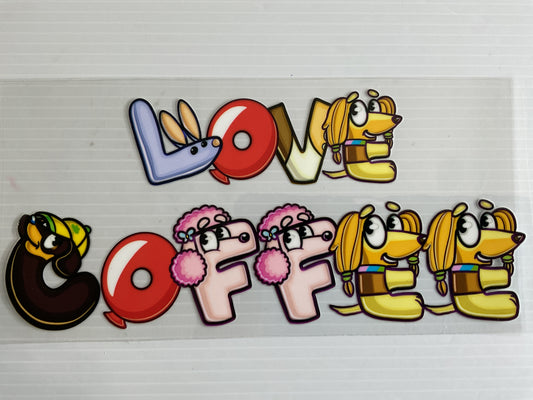 Animal Love Coffee Letters