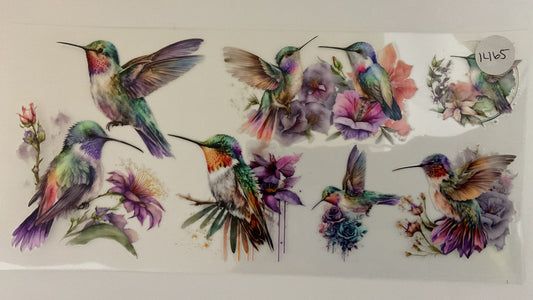 #1465 - Hummingbirds - UV DTF