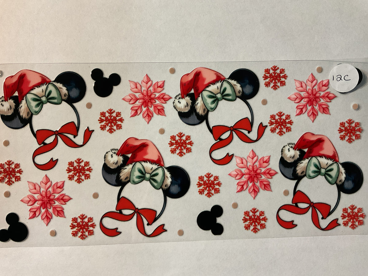 12C - Mouse Santa Hat Headband - Tumbler Wrap