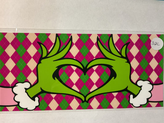 32C - Green Guy Heart Hands - UV DTF