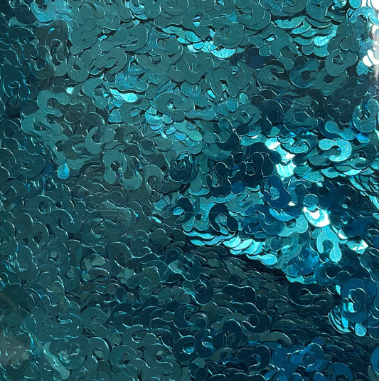 Blue Metallic Leopard Spots - Glitter Shapes
