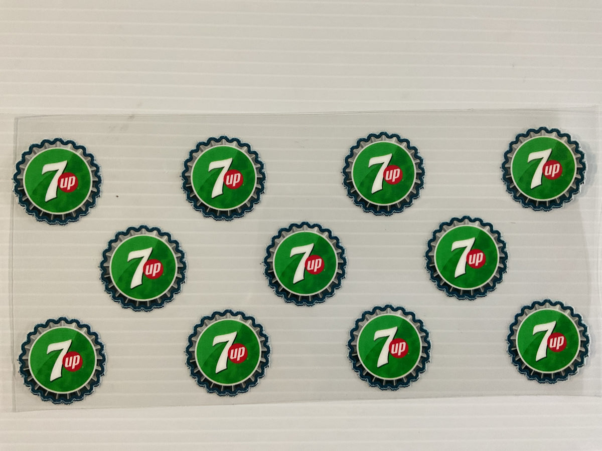7up Bottle Caps - UV DTF