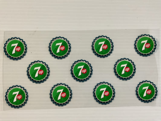 7up Bottle Caps - UV DTF