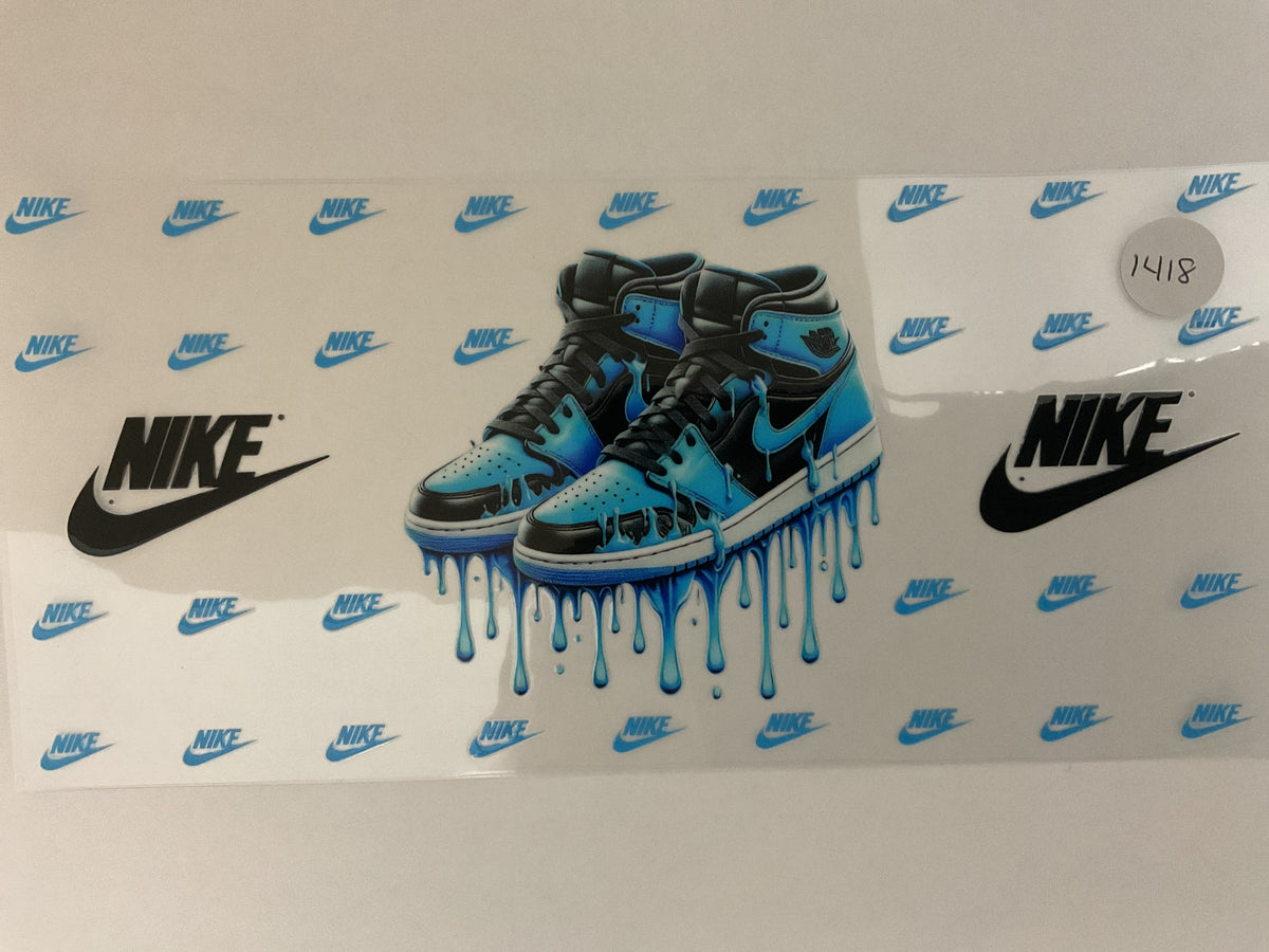 #1418 - Blue NK Shoes - UV DTF