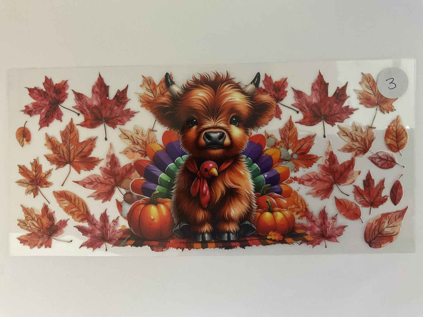 #3H - Highland Cow Turkey - UV DTF