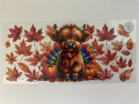 Highland Cow Turkey - UV DTF