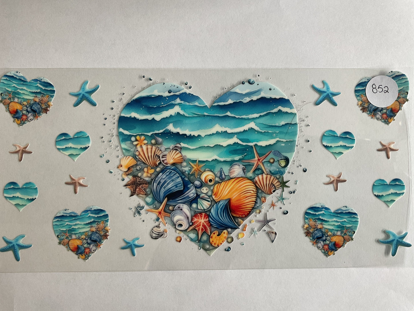 #852 - Heart Waves - UV DTF
