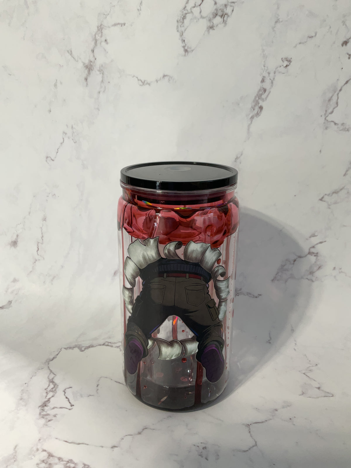 16oz Halloween Jason Blood Drip Snow Globe Tumbler