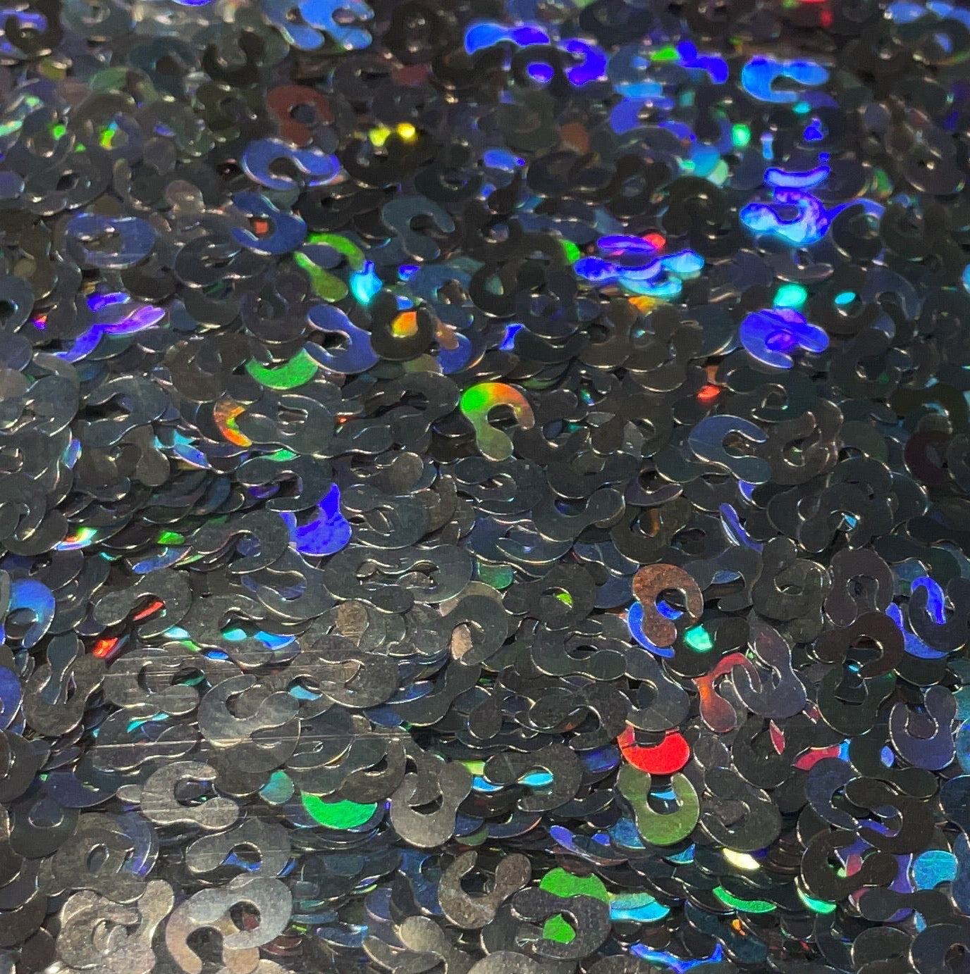 Silver Holographic Leopard Spots - Glitter Shapes