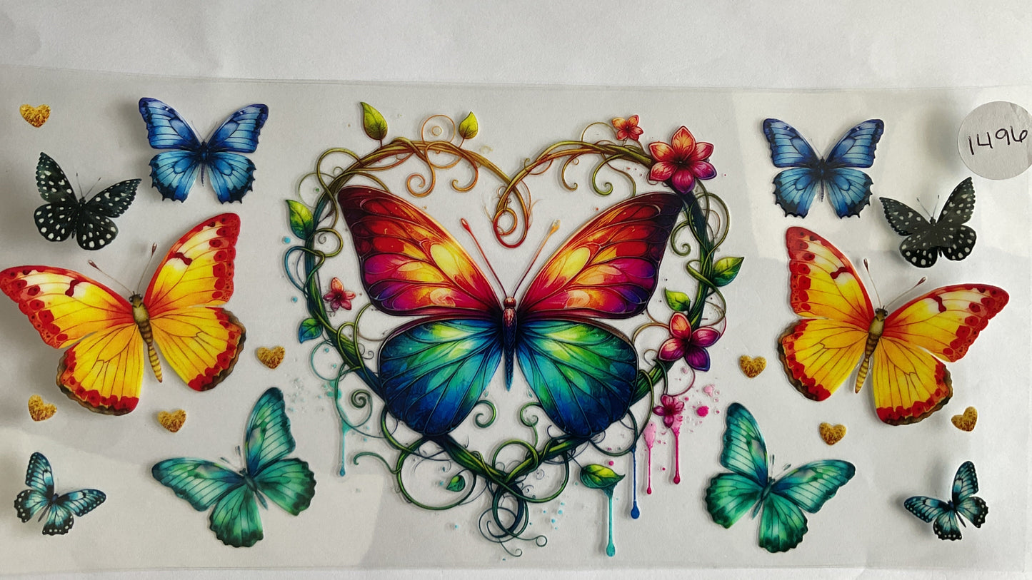 #1496 - Butterflies - UV DTF