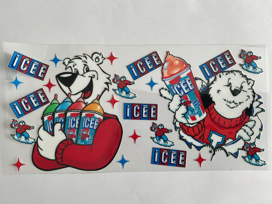 Icee Slush Bear - UV DTF Tumbler Wrap