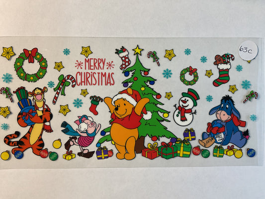 63C - Honey Bear Christmas - UV DTF