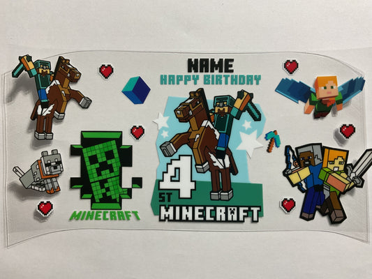 Gaming Minecraft - UV DTF Tumbler Wrap