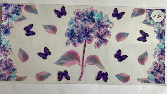 #1538 - Pink Purple Galaxy Flower - UV DTF