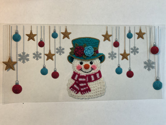 59C - Knitted Snowman  - UV DTF