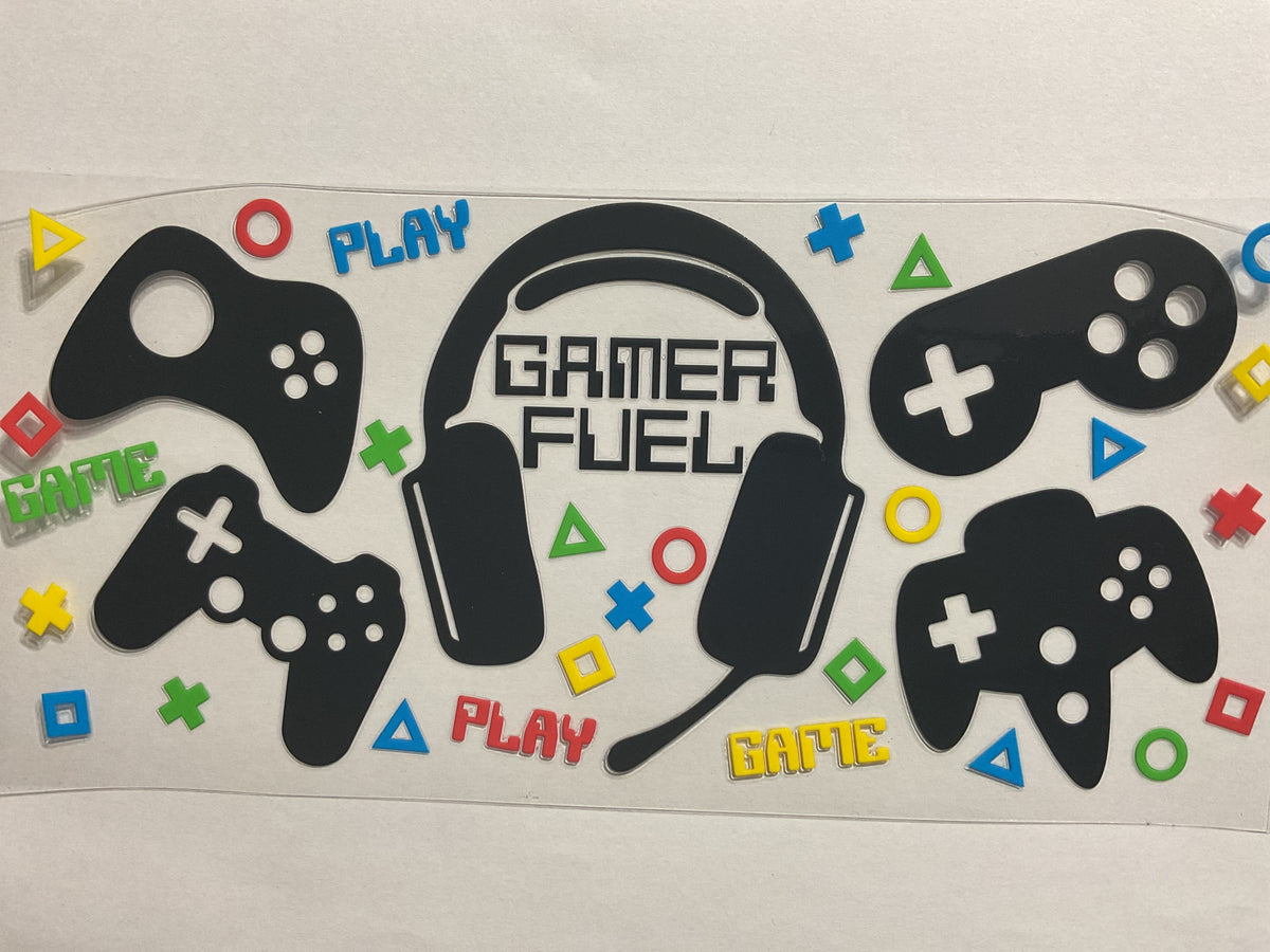 Gamer Fuel Black - UV DTF Tumbler Wrap